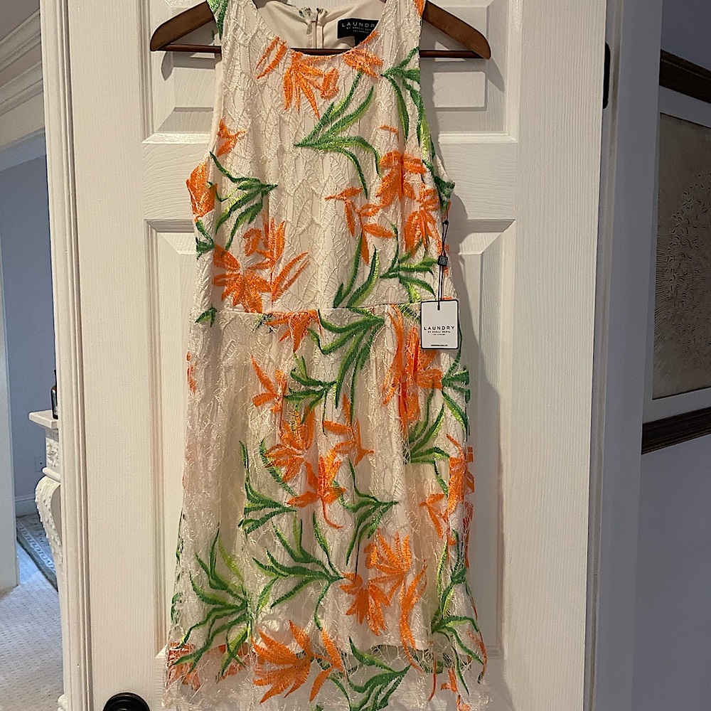 Embroidered Lace Laundry Dress